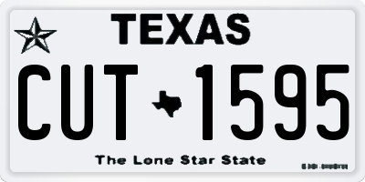 TX license plate CUT1595