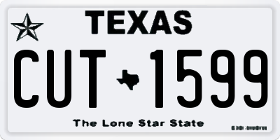 TX license plate CUT1599