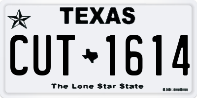 TX license plate CUT1614