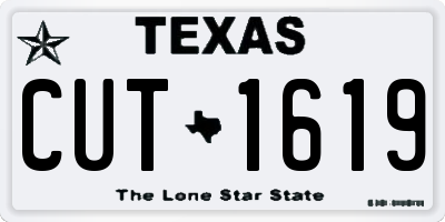 TX license plate CUT1619