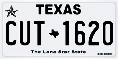 TX license plate CUT1620