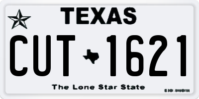 TX license plate CUT1621
