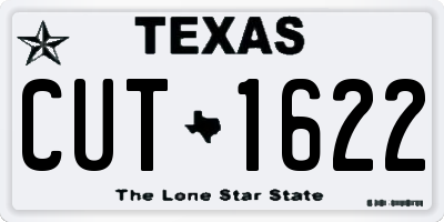 TX license plate CUT1622