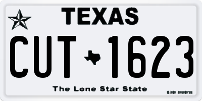 TX license plate CUT1623