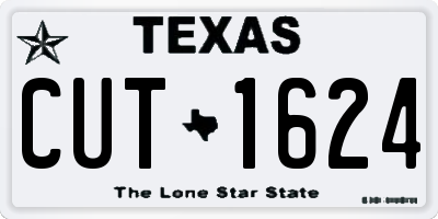 TX license plate CUT1624