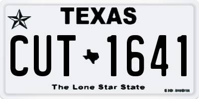 TX license plate CUT1641
