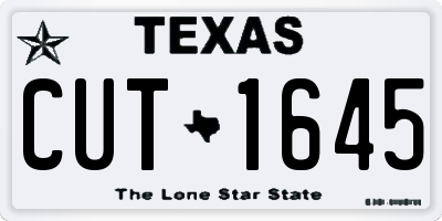 TX license plate CUT1645