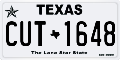 TX license plate CUT1648
