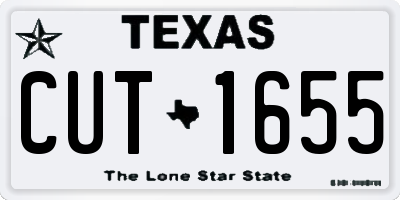 TX license plate CUT1655