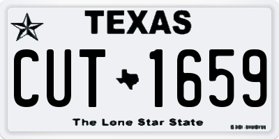 TX license plate CUT1659