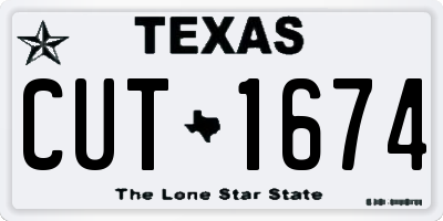 TX license plate CUT1674