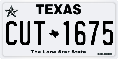 TX license plate CUT1675