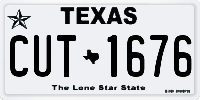 TX license plate CUT1676