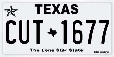 TX license plate CUT1677