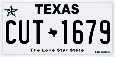 TX license plate CUT1679