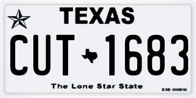 TX license plate CUT1683