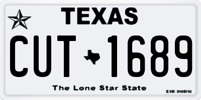 TX license plate CUT1689