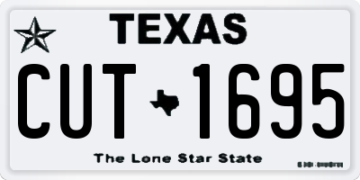 TX license plate CUT1695