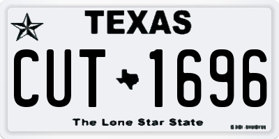 TX license plate CUT1696