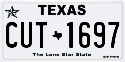 TX license plate CUT1697