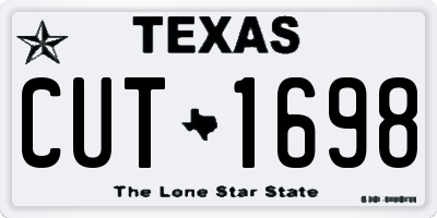TX license plate CUT1698