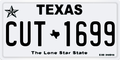 TX license plate CUT1699