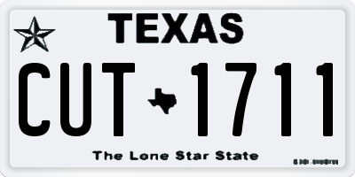 TX license plate CUT1711