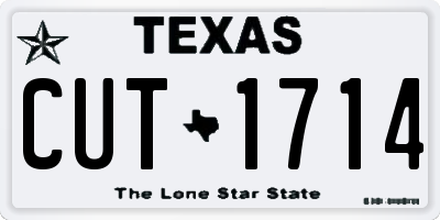 TX license plate CUT1714