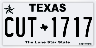 TX license plate CUT1717