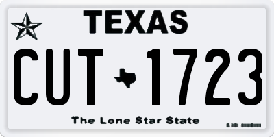 TX license plate CUT1723