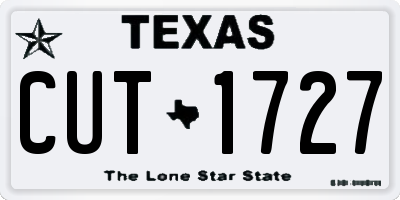 TX license plate CUT1727