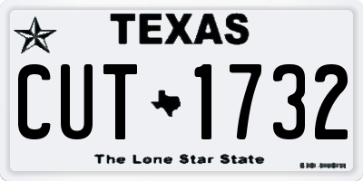 TX license plate CUT1732
