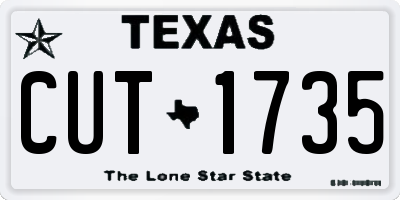 TX license plate CUT1735