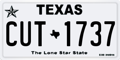 TX license plate CUT1737