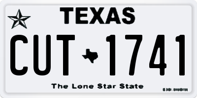 TX license plate CUT1741