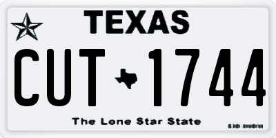 TX license plate CUT1744
