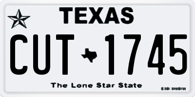 TX license plate CUT1745