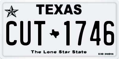 TX license plate CUT1746