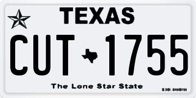 TX license plate CUT1755