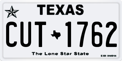 TX license plate CUT1762