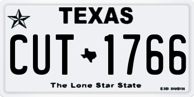 TX license plate CUT1766
