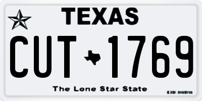 TX license plate CUT1769
