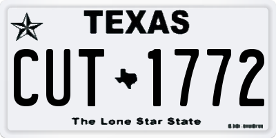 TX license plate CUT1772