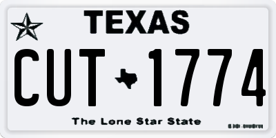 TX license plate CUT1774