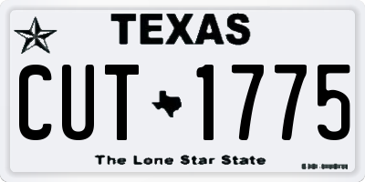 TX license plate CUT1775