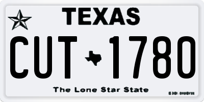 TX license plate CUT1780