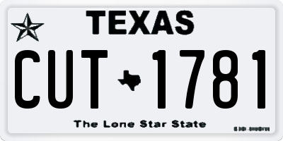 TX license plate CUT1781