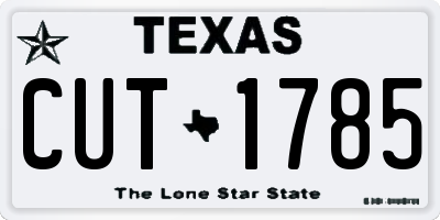 TX license plate CUT1785