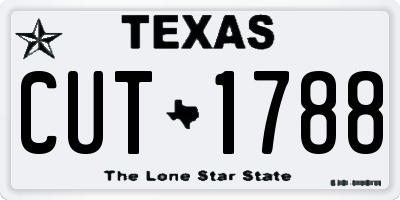 TX license plate CUT1788