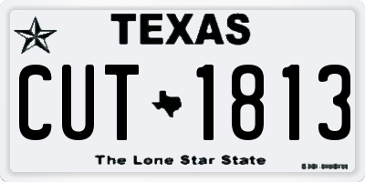 TX license plate CUT1813